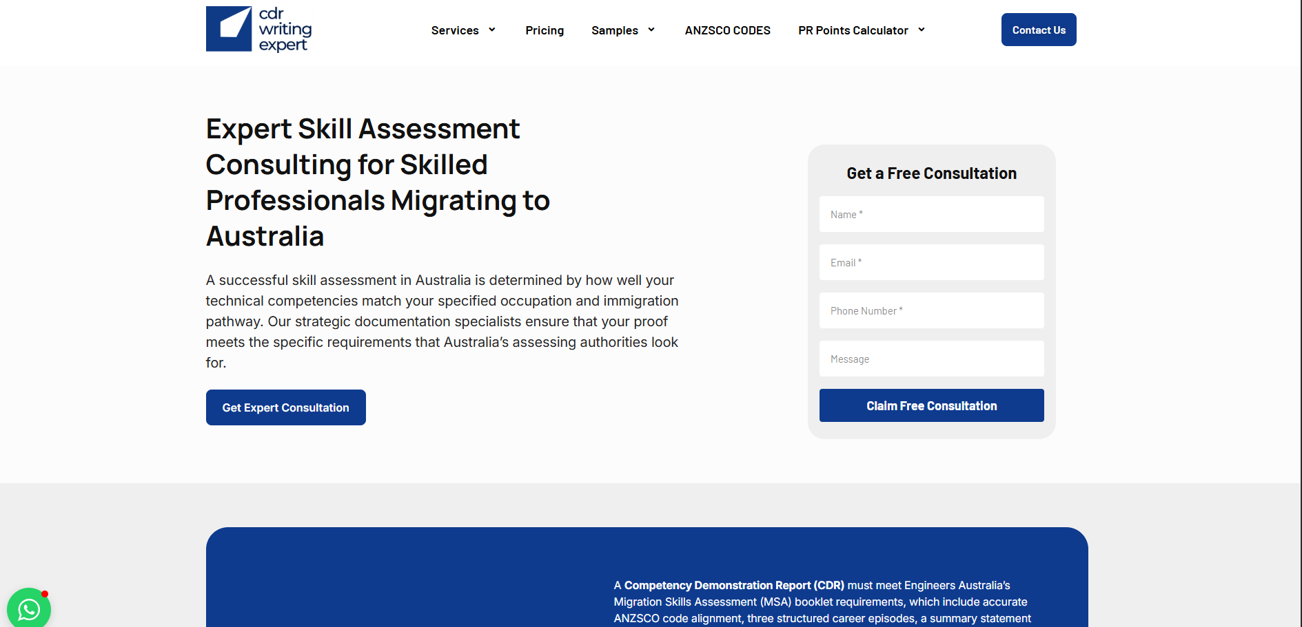 CDR Writer Expert website project screenshot