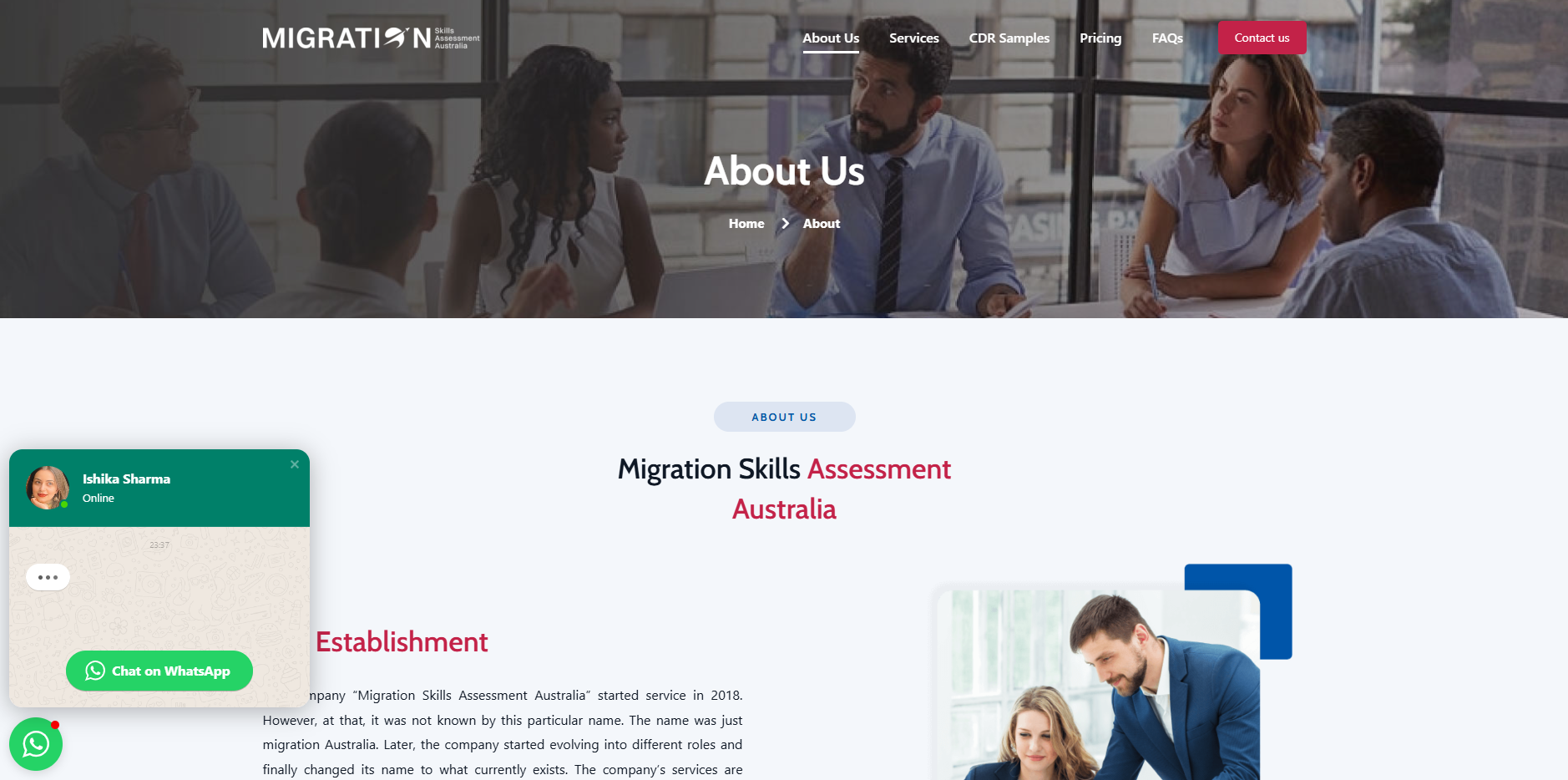 Migration Skill Australia website project screenshot